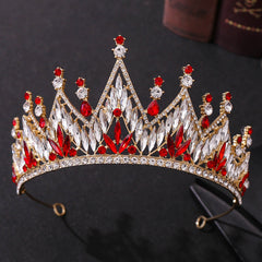 Women Queen Crown Headband Birthday Tiara Baroque Hair Accessory