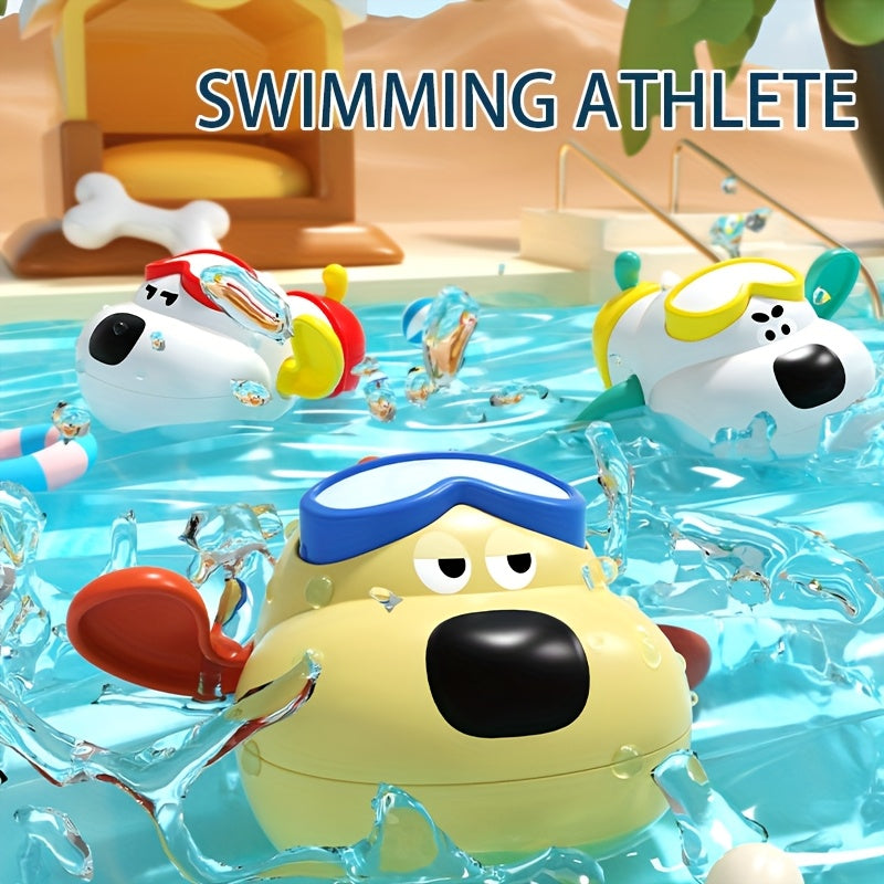 3pcs Floating Dog Swimming Toy with Goggles & Flippers - Safe for Kids 10M