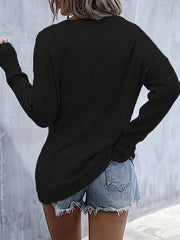 Star Pattern Crew Neck Pullover Sweater for Women