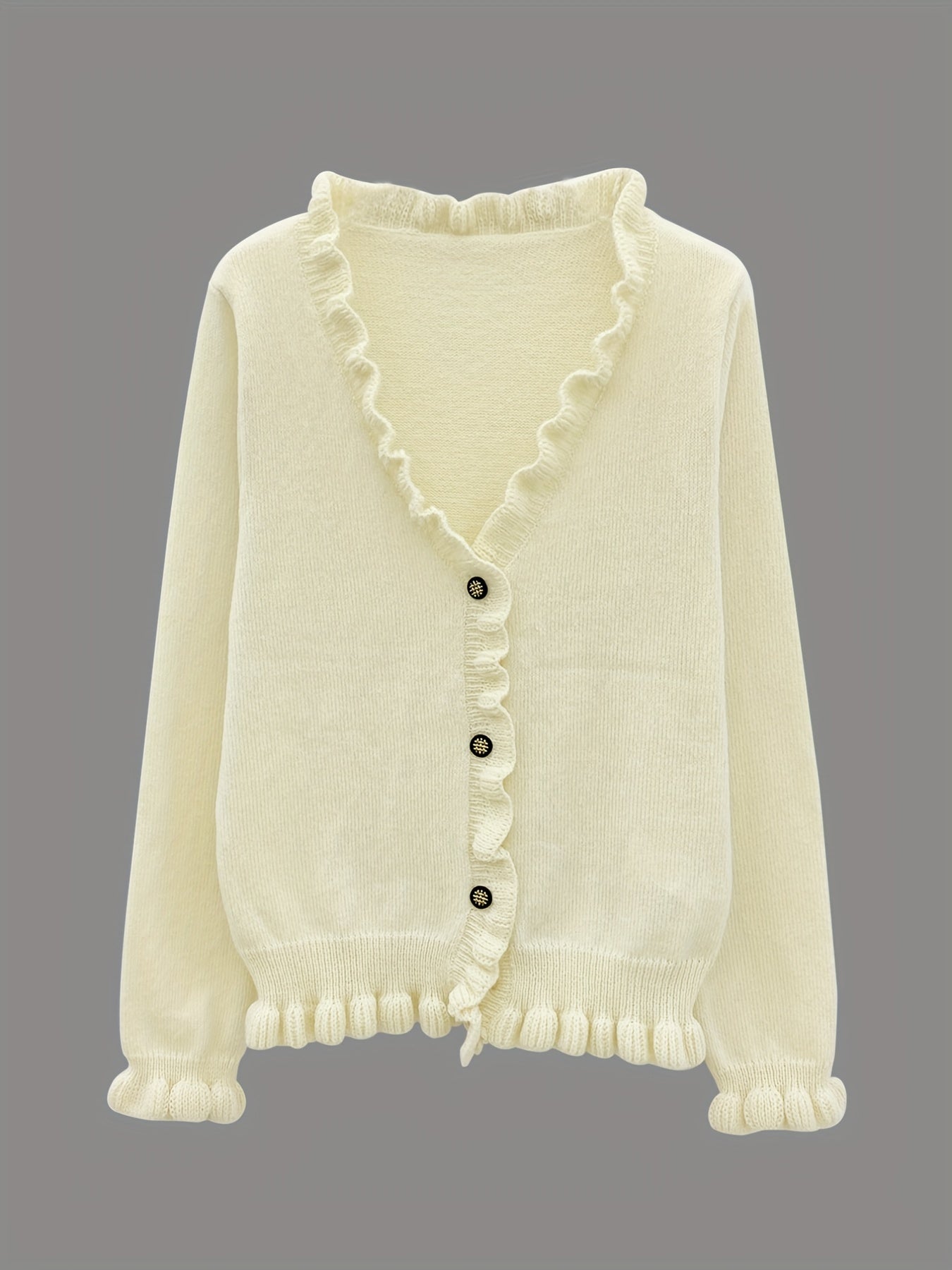 Women's V-Neck Long Sleeve Short Cardigan