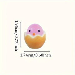 18pcs Glow in the Dark Mini Eggs Resin Garden Decor Easter Gift