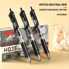 12pcs 0.5mm Bullet Gel Pen for Office School Supplies Smooth Writing