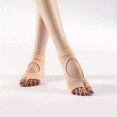 Non Slip Yoga Socks Half Toe Slip Grip Socks For Pilates Yoga Fitness