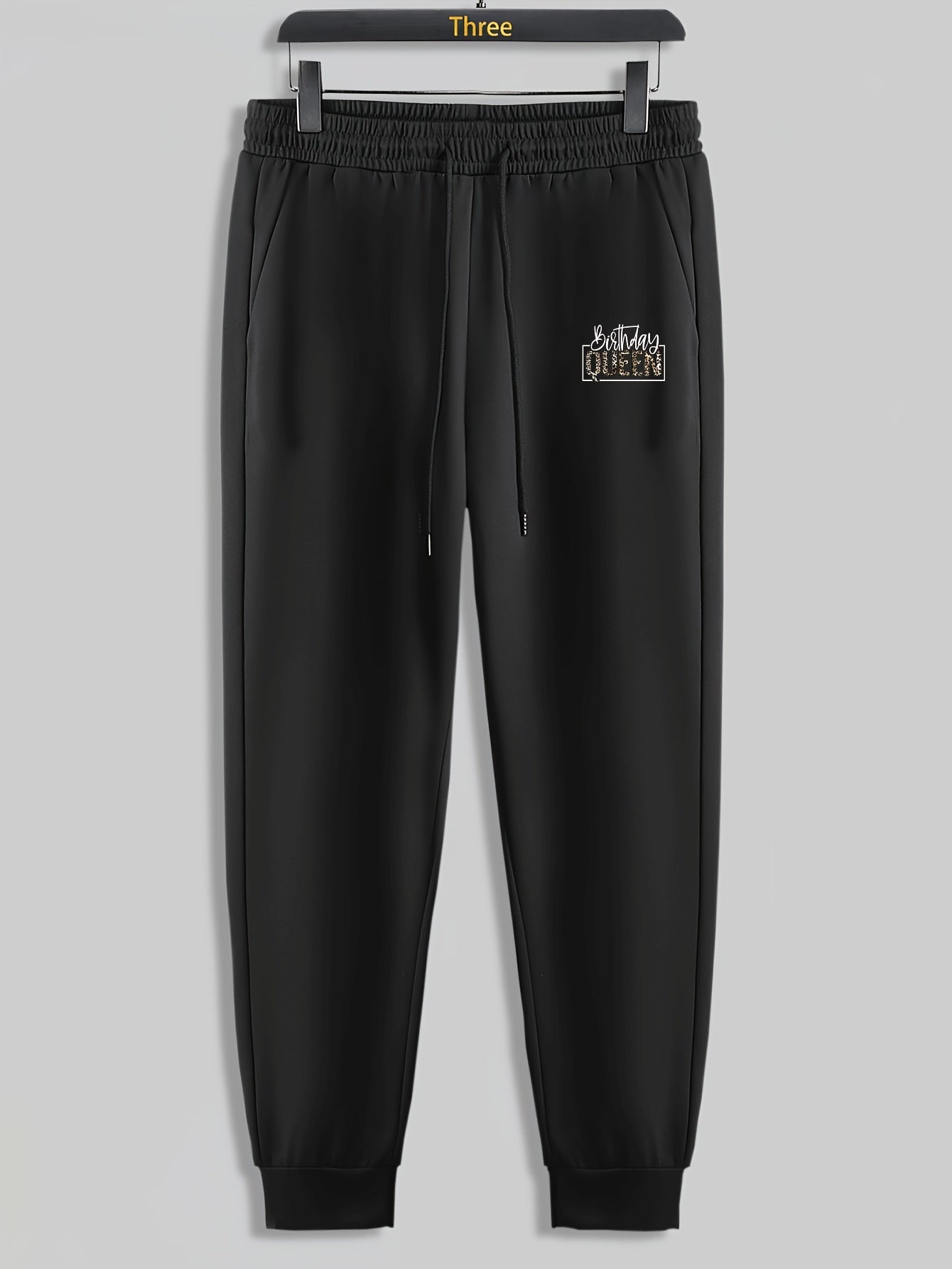 Queen Birthday Print Men's Pants Drawstring Sweatpants for Spring Autumn
