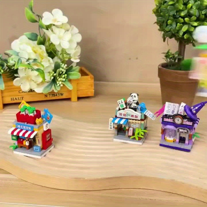 Mini Street View Blocks Toy Set for Kids