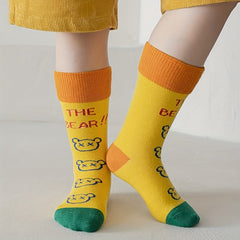 5 Pairs Children s Socks Girls Casual Sports Socks Letters Print Street Style