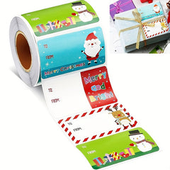 500pcs Christmas Gift Stickers, Holiday Greeting Card Decorative Stick