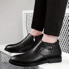 Men's Monk Strap Ankle Top Boots Wear resistant Non Slip Outdoor Casual Boots