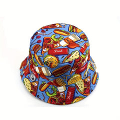 Bucket Hat Burger Fries Cola Sun Hat