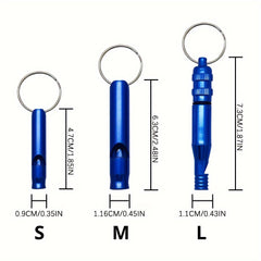 5PCS Outdoor Aluminum Whistle Keychain Pack