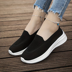 Mesh Breathable Casual Shoes Lightweight Knitting Walking Flats