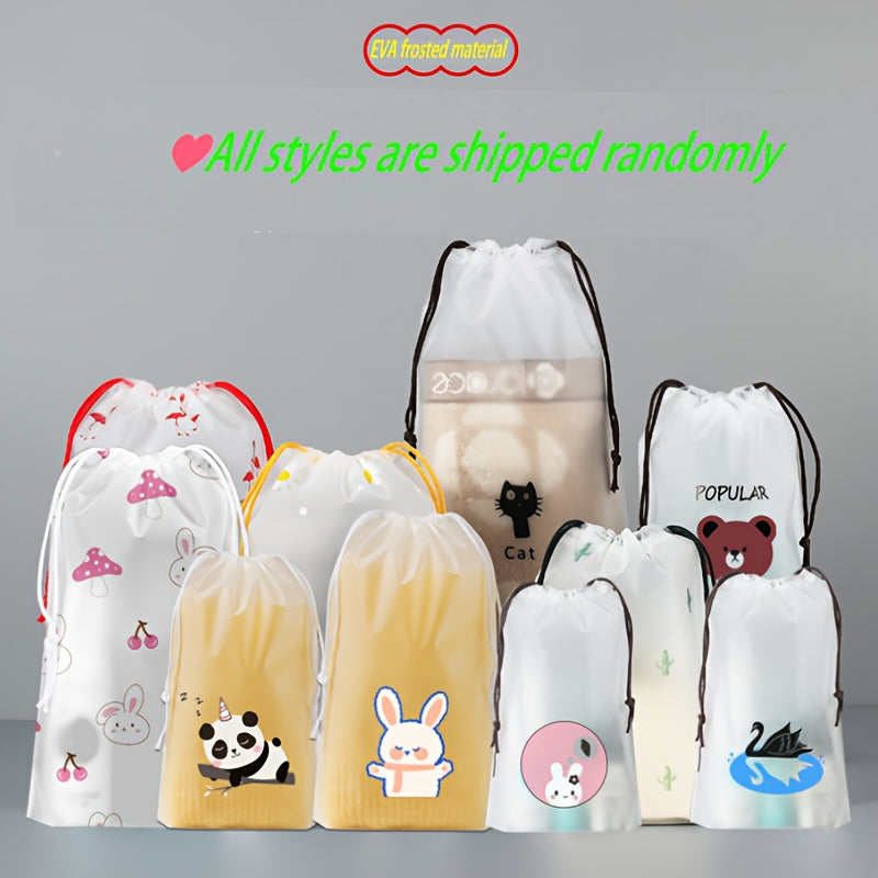 Flower Print Makeup Bag Waterproof Wash Bag Double Handle