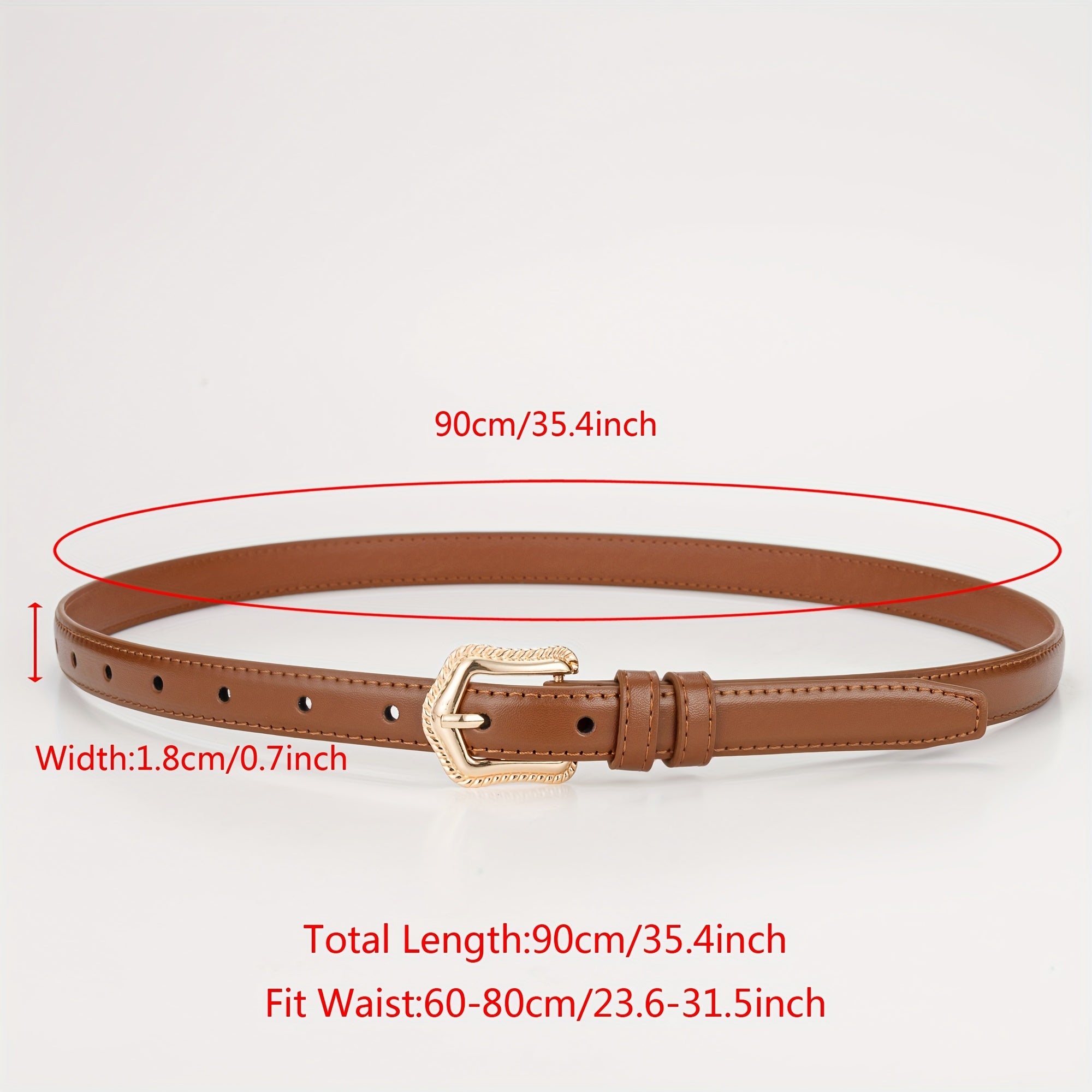 Golden Lace Buckle Head Leather Belt for Kids