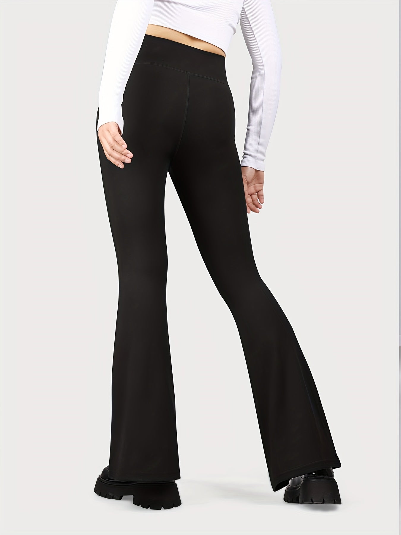 Women's High Waist Flare Yoga Pants Stretch Tummy Control Leggings