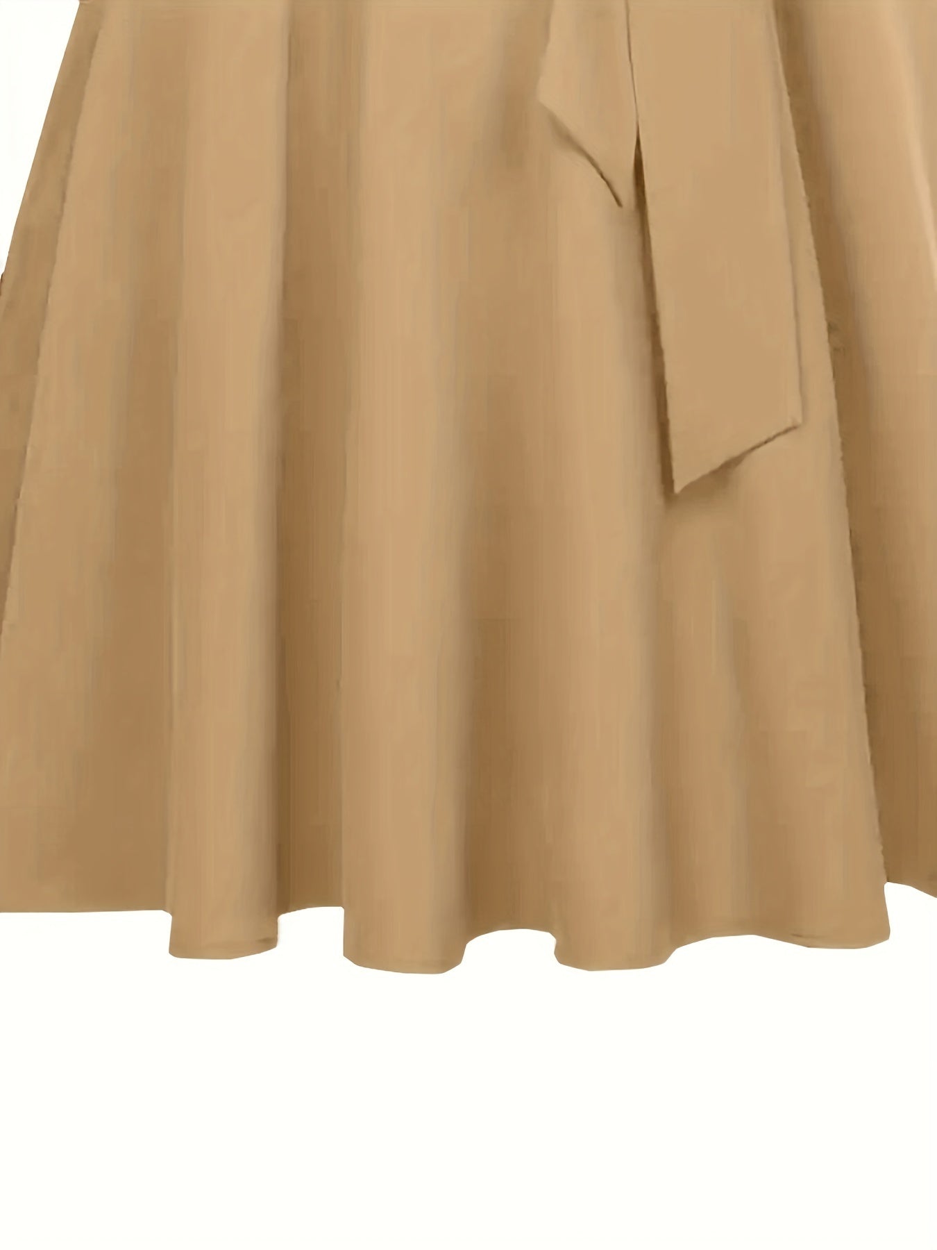 Solid Knot Front Midi Skirt