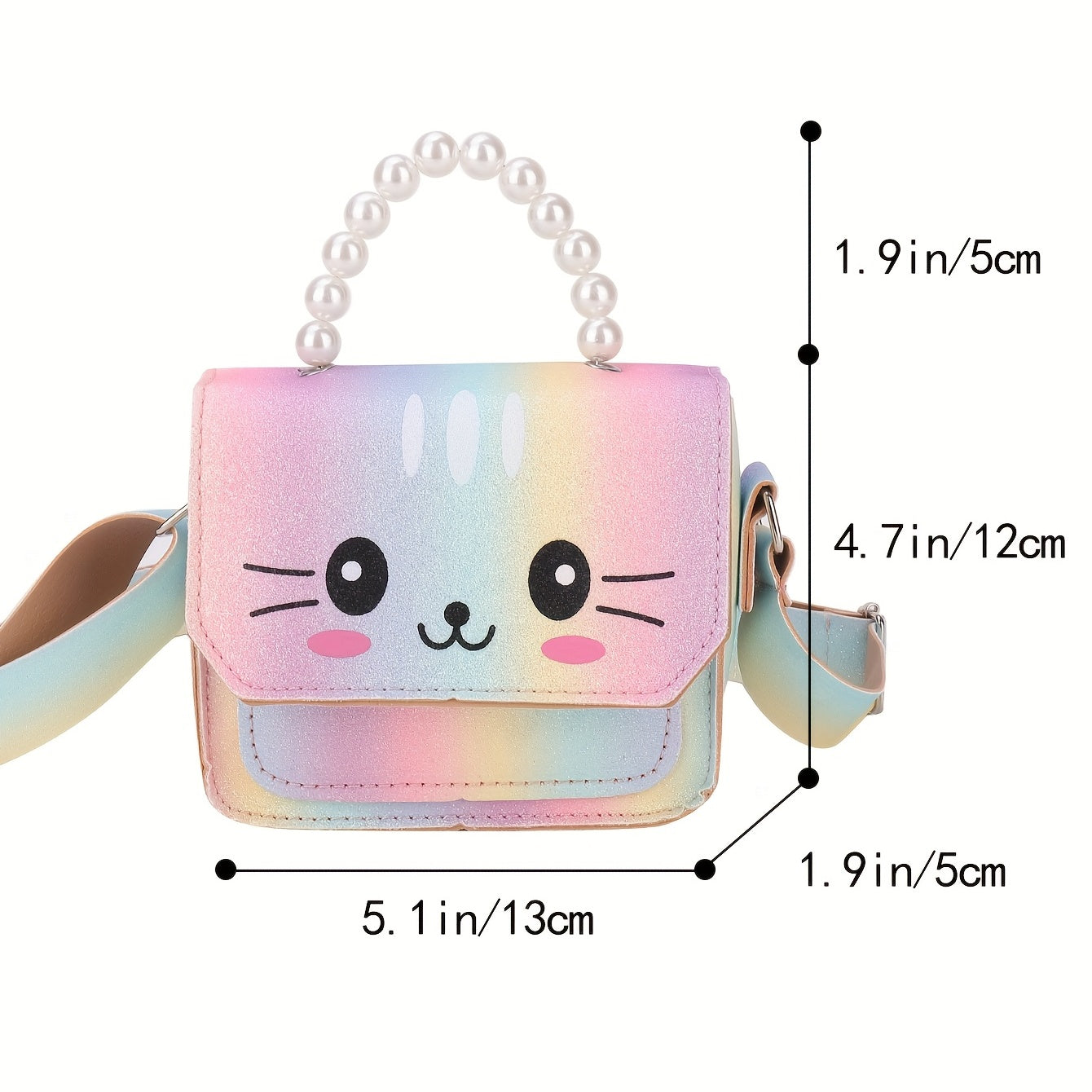 Kids Cartoon Rabbit Shoulder Bag Girls Coin Purse Handbag Wallet