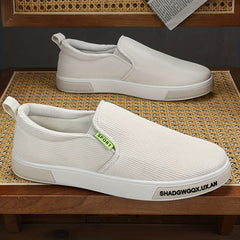 Men's Canvas Slip-On Sneakers Comfortable Breathable Shoes