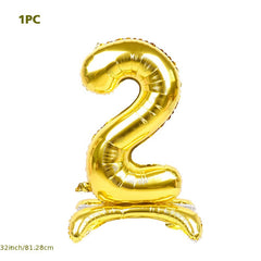 32" 3D Digital Aluminum Film Balloon with Seat Numbers 0-9