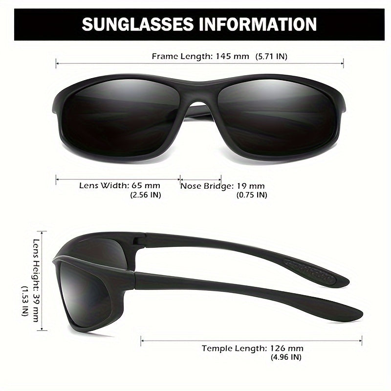 Polarized Sports Sunglasses for Men & Women - Windproof Sunglasses