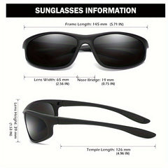 Polarized Sports Sunglasses for Men & Women - Windproof Sunglasses