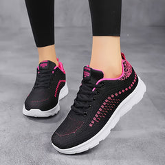 Women's Knit Mesh Sneakers Low Top Sports Shoes