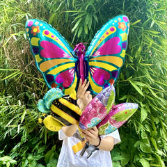 4pcs Butterfly Bee Children's Party Balloons Garden Decor