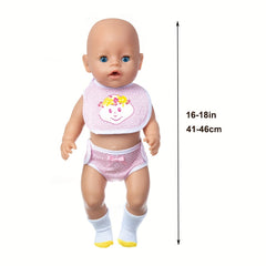 7pcs Doll Apron & Leggings Set with Underwear Accessories