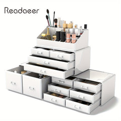 4 Layer Makeup Organizer with 12 Drawers Stackable Cosmetic Storage
