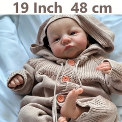 Realistic 19 Inch Reborn Baby Doll Soft Vinyl Lifelike Newborn Toy