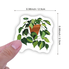 500pcs Green Plant Stickers Roll for Laptop Water Bottles Phone