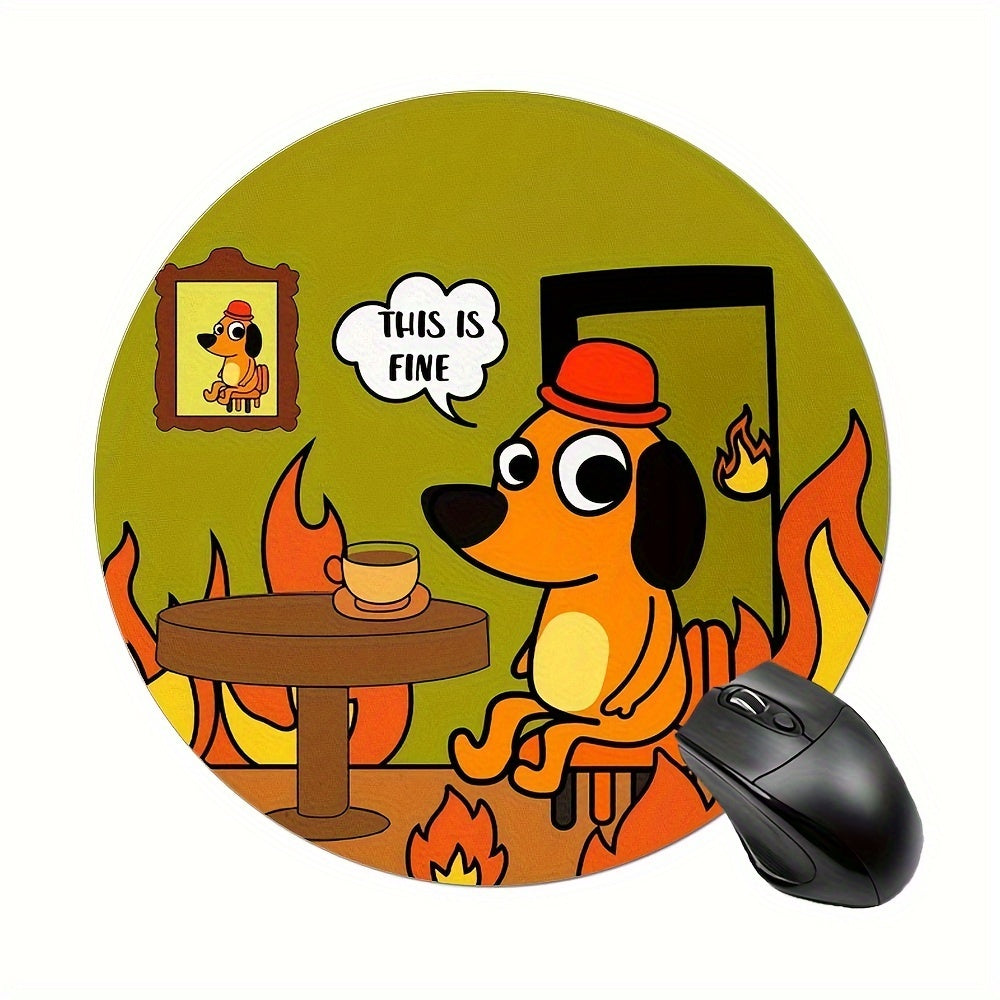 Gaming Mouse Pad Round Non-slip Rubber Mouse Pad for Office Computers Laptops