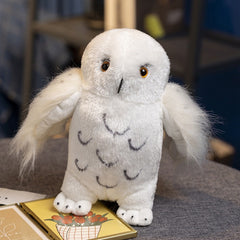 Snow Owl Plush Toy 7.87in Soft Stuffed Animal with Spotted Wings
