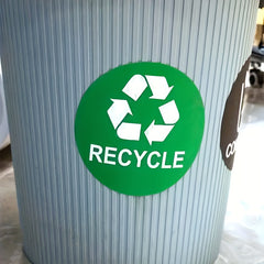 6pcs Pack Trash Can Label Dumping Garbage Sticker