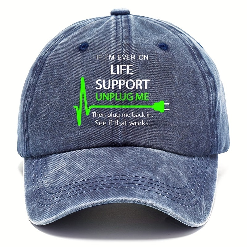 Vintage Cross Print Baseball Cap Distressed Dad Hat for Men Women