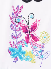 Girls Princess Dress Flowers Print Costume Dress Up Birthday Party