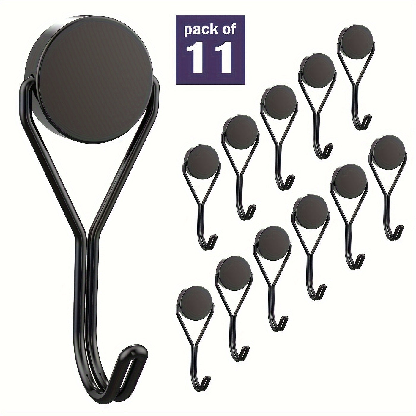 11pcs Magnetic Hooks 26Lbs Heavy Duty Neodymium Magnets Swivel Hook