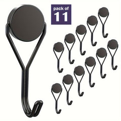11pcs Magnetic Hooks 26Lbs Heavy Duty Neodymium Magnets Swivel Hook