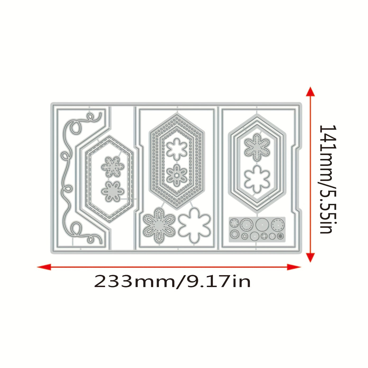 Flower Screen Metal Cutting Dies for Scrapbook Embossing