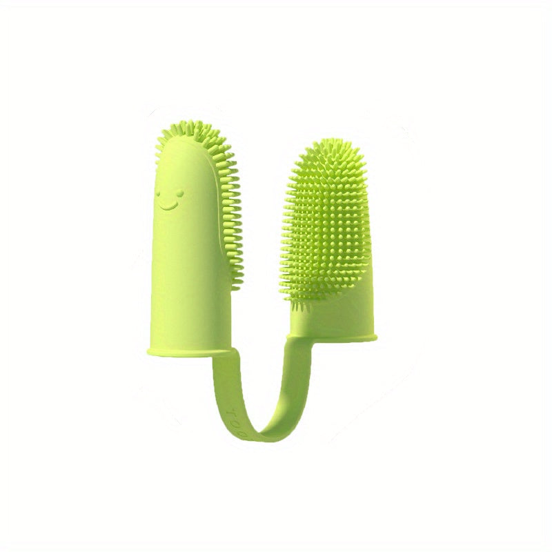 Pet Toothbrush Finger Cover Double Finger Dog Toothbrush Soft Bristle