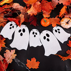 Halloween Felt Ghost Pull Flower Banner Haunted House Hanging Decoration