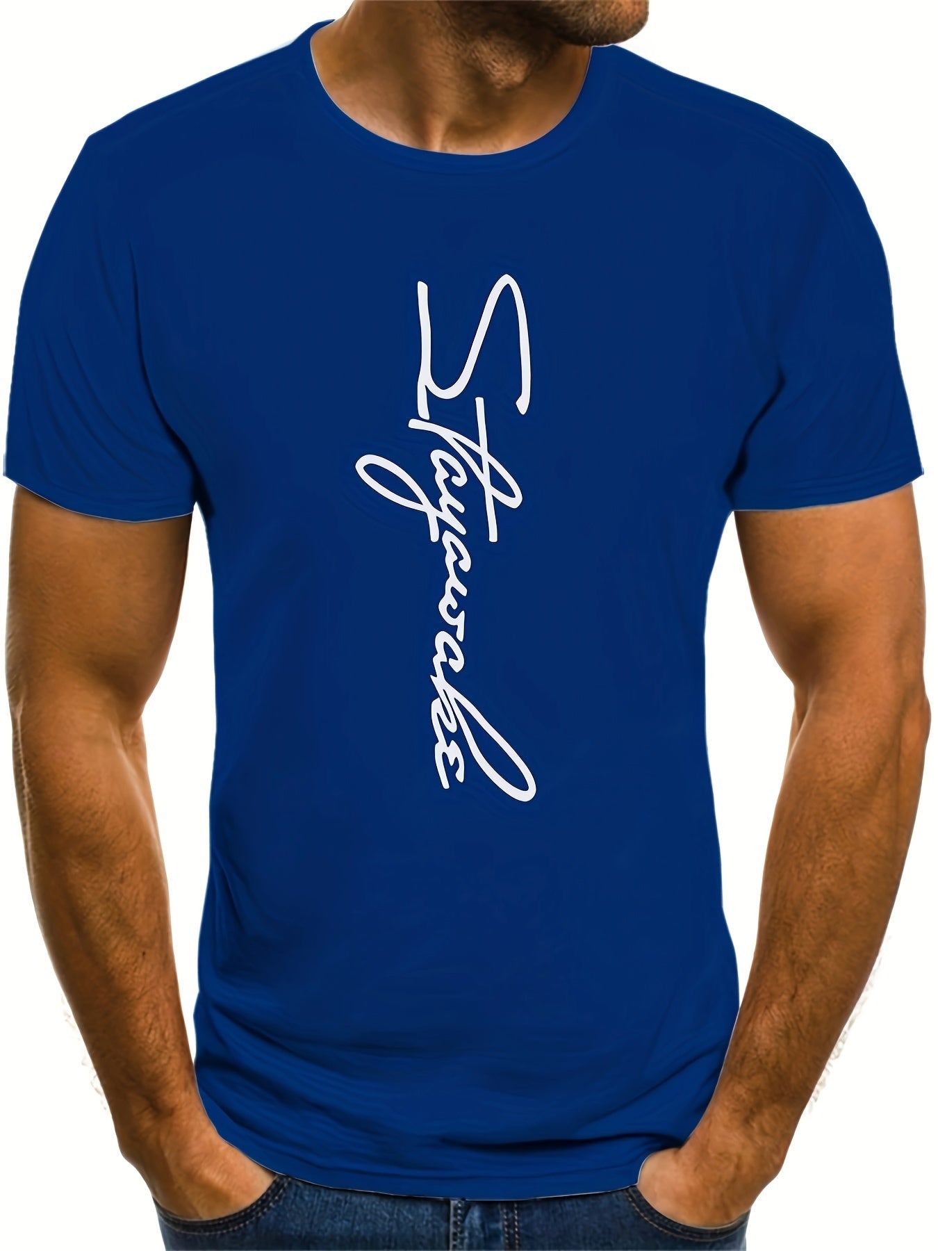 Stay Awake Pattern Print Men's Short Sleeve Comfy T-shirt