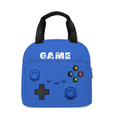 Game Print Insulated Lunch Bag Thermal Cooler Tote Work School Durable Polyester