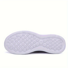 Thick Sole Breathable Running Shoes Comfortable Sneakers Slip On Woven Shoes