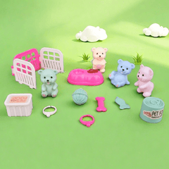 Bear Pet Play House Toy with 4 Surprises