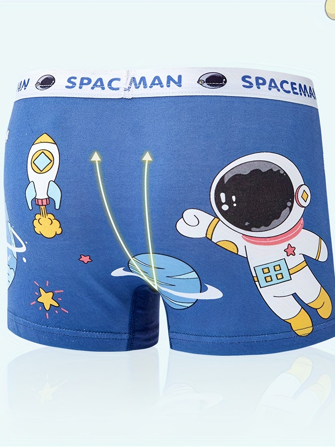 4pcs Boy's Astronaut Graphic Boxer Briefs Underwear Clothes