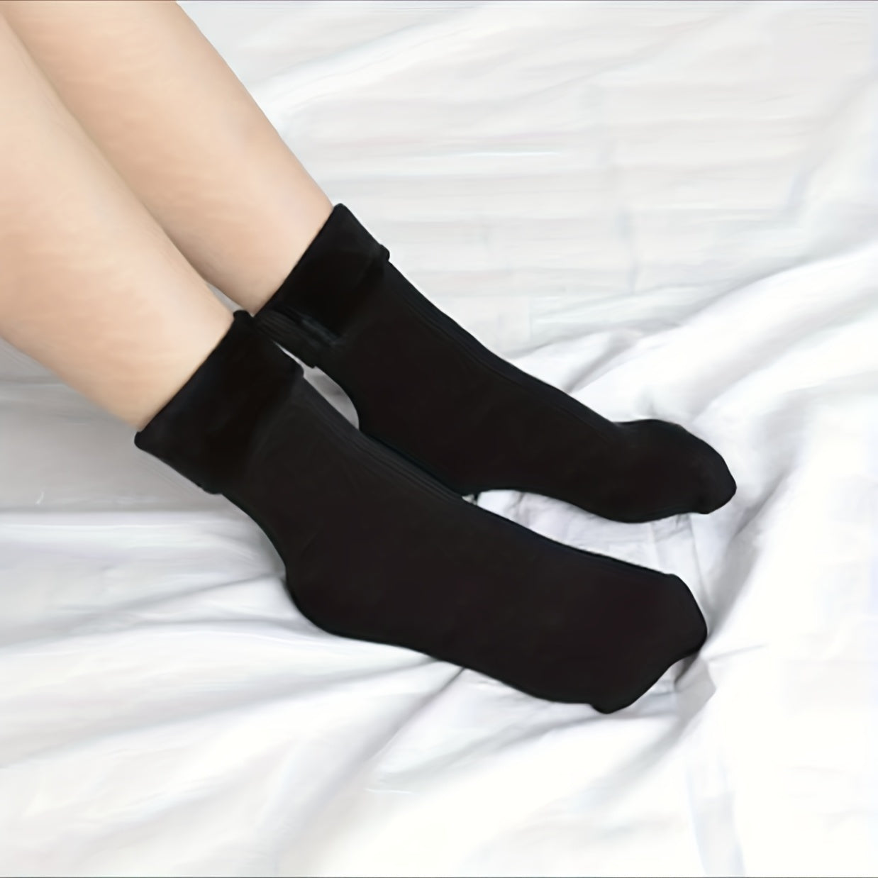 2 Pairs Winter Warm Wool Socks for Women Men