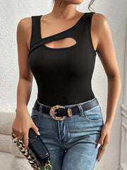 Solid Ribbed Tank Top for Summer Women's Clothing