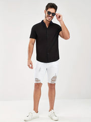 Men's Short Sleeve Casual Shirt for Summer Vacation