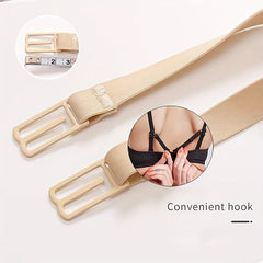 3pcs Solid Elastic Adjustable Bra Straps Women's Lingerie