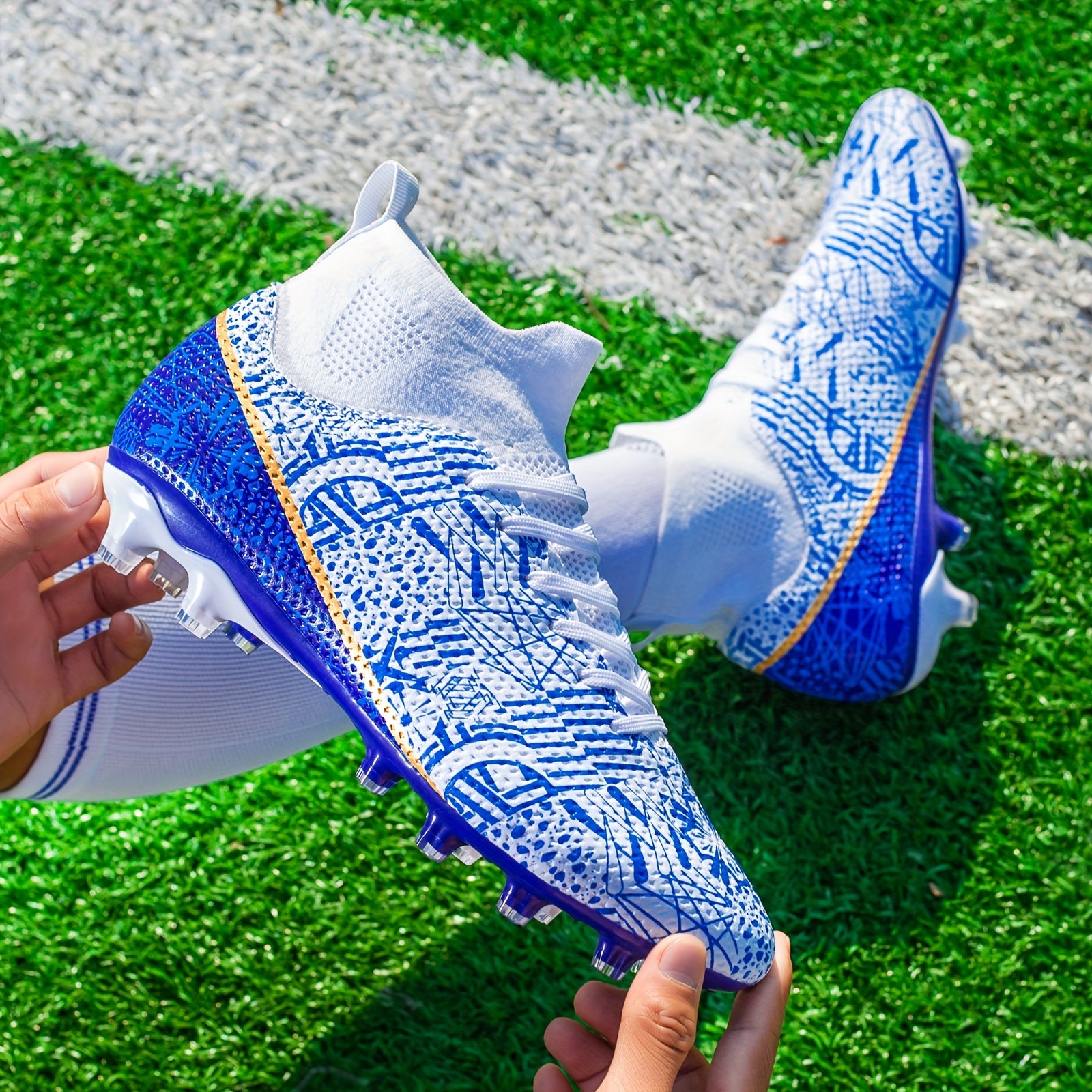 Boy's High Top Non Slip Football Cleat With Spikes